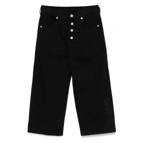 logo-embroidered jeans