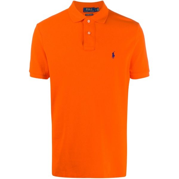 logo-embroidered piqué polo shirt