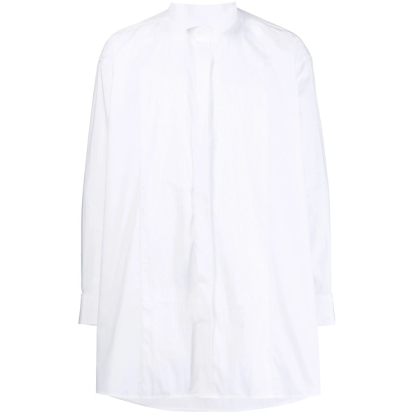 logo-patch button-up shirt