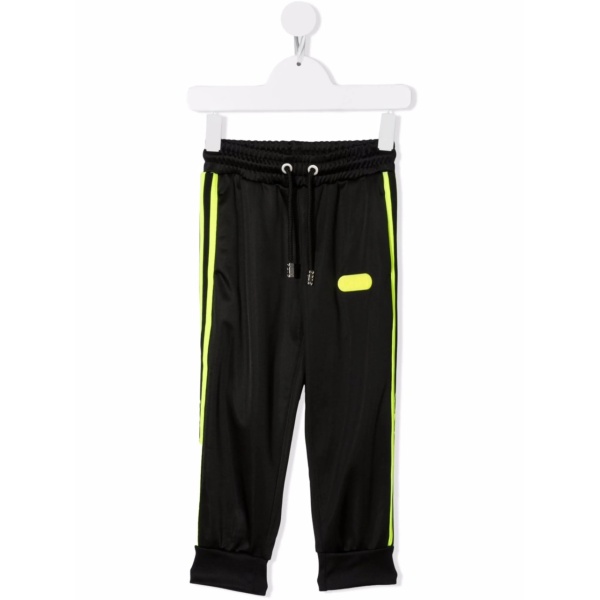 logo-patch cotton track trousers