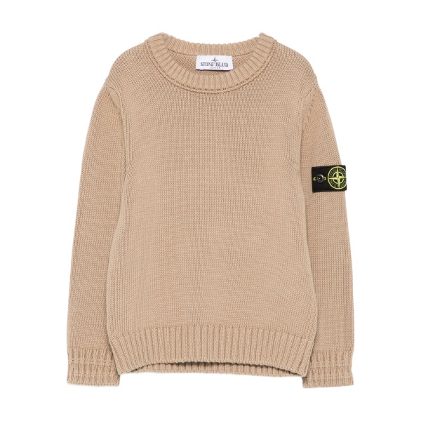 logo-patch crew-neck sweater