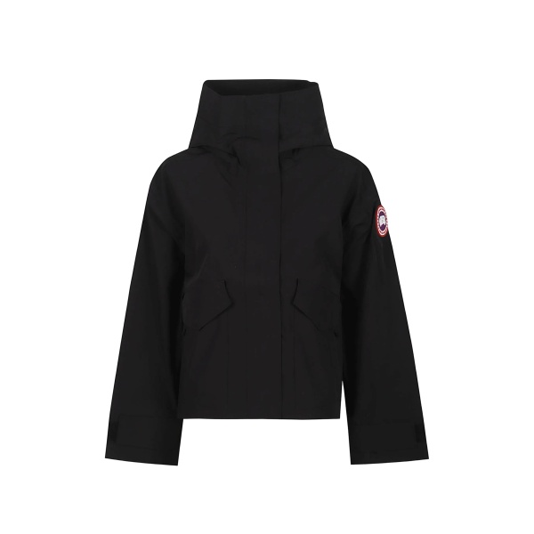 logo-patch hooded jacket