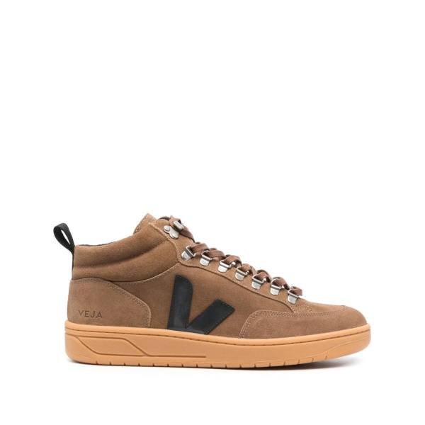 logo-patch leather sneakers