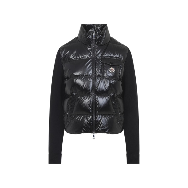logo-patch puffer jacket