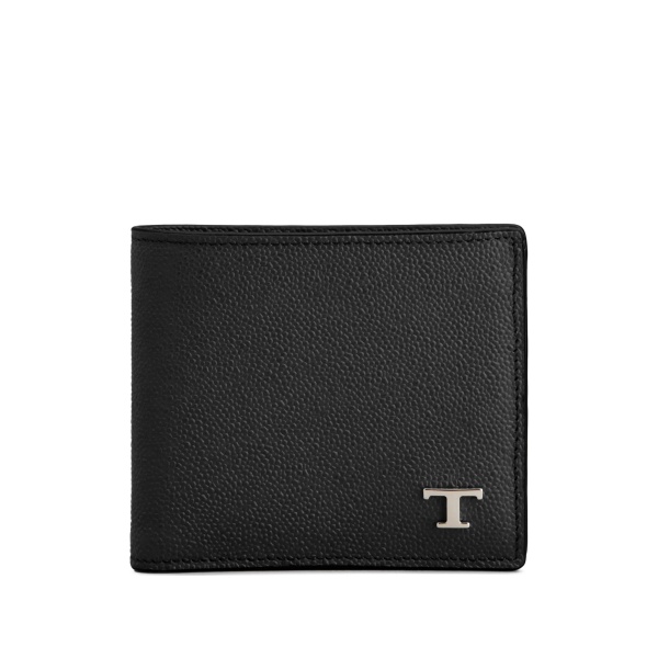 logo-plaque leather wallet