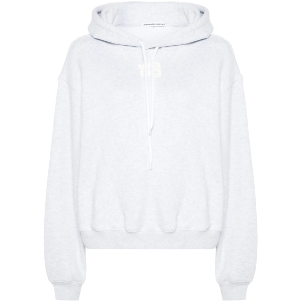logo-print cotton hoodie