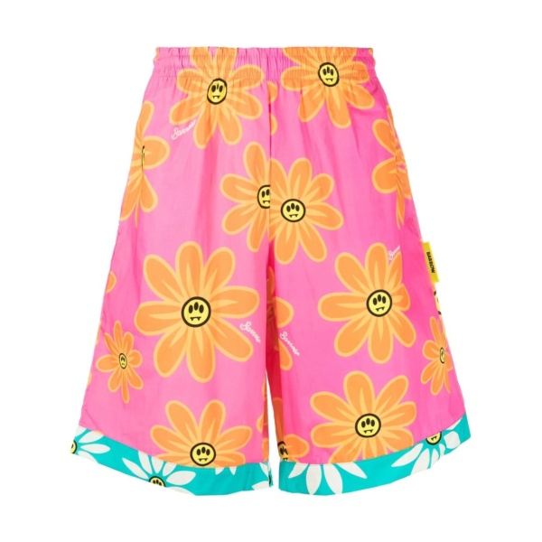 logo-print cotton shorts