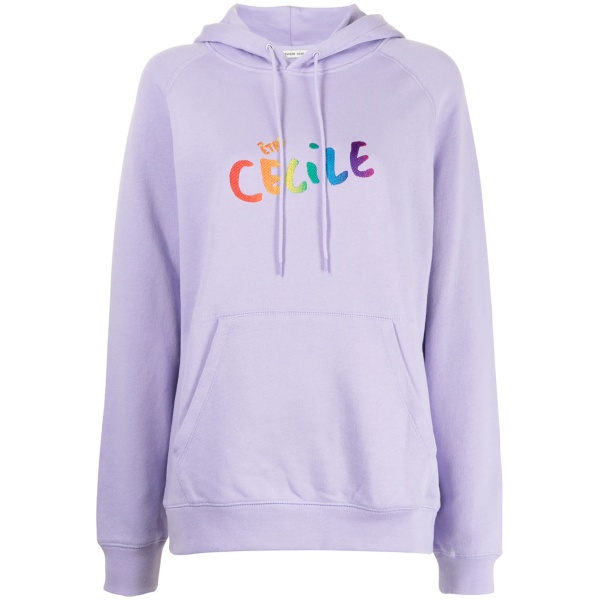 logo print hoodie