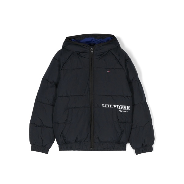 logo-print padded jacket