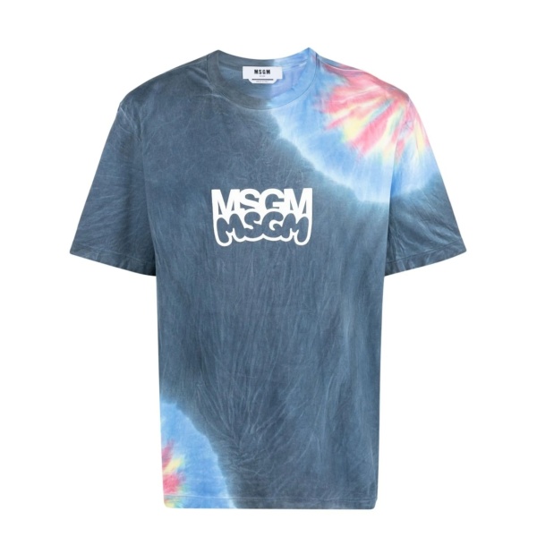 logo-print tie-dye T-shirt