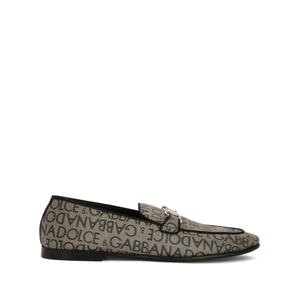 logo-tag jacquard loafers