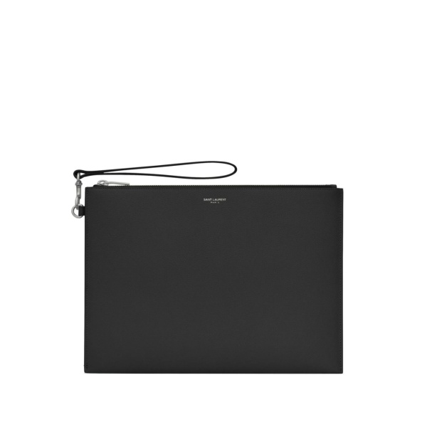 logo zipped clutch