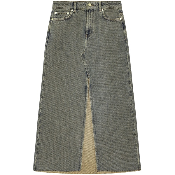 long denim skirt