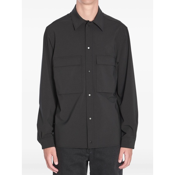long-sleeve patch-pocket shirt
