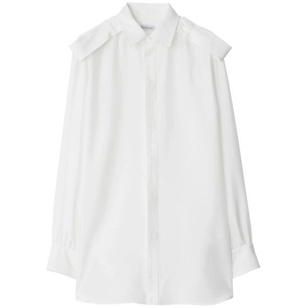 long-sleeve silk shirt