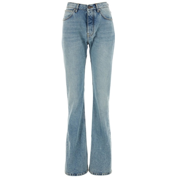 low-rise straight-leg jeans