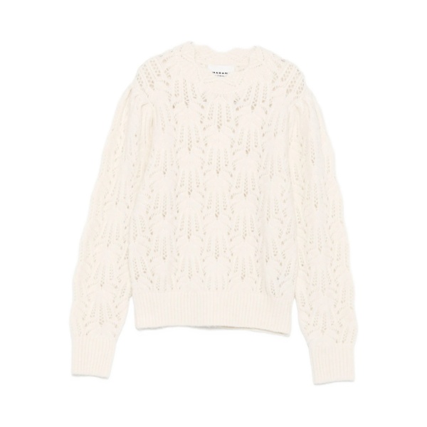 lpatterned open-knit sweater