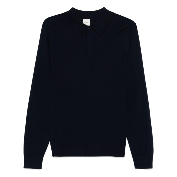 merino-wool longsleeved polo shirt