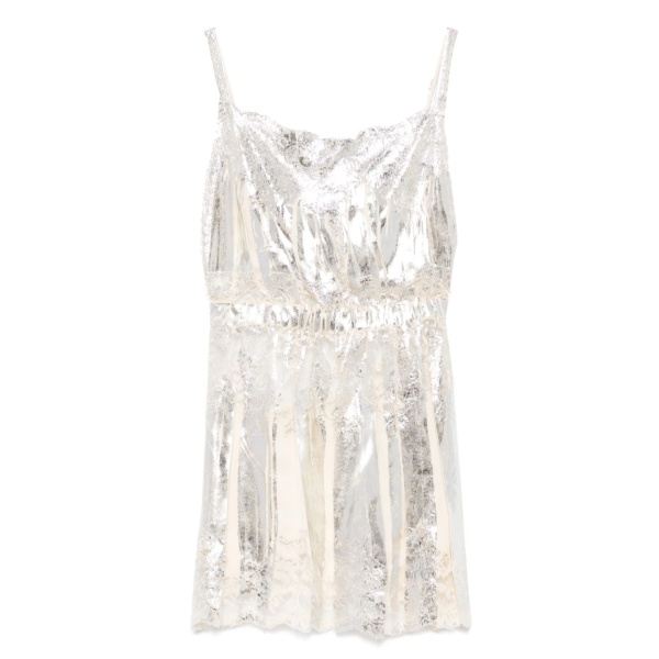 metallic-finish top