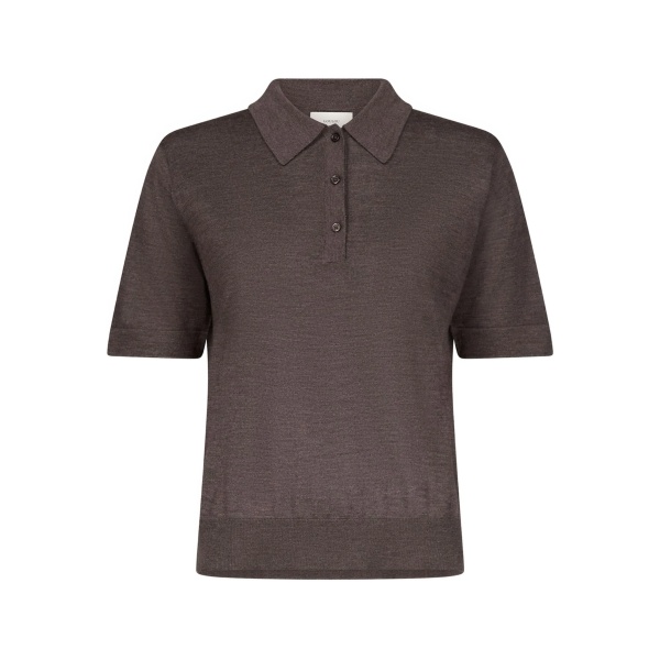 Migo button ribbed polo shirt