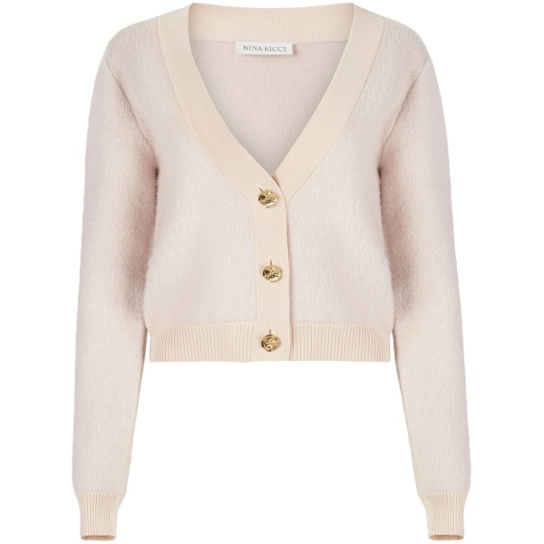 mohair blend V-neck cardigan