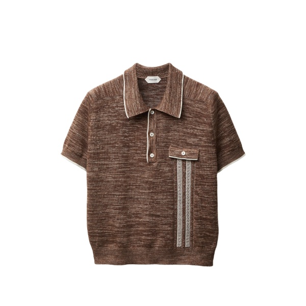 mouliné jacquard knit polo