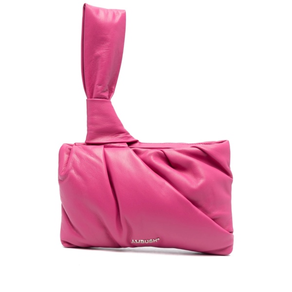 Nejiri leather clutch bag