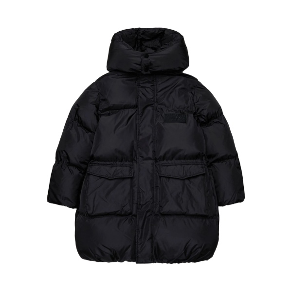 Numbers-motif padded jacket