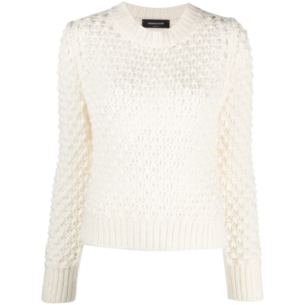 open-knit long-sleeve jumper