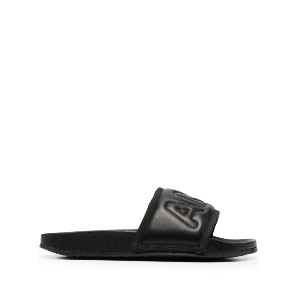 padded leather slides