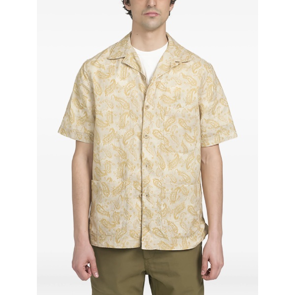 paisley-print pocket shirt