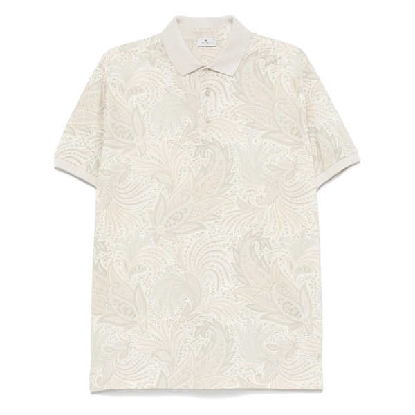 paisley-print polo shirt
