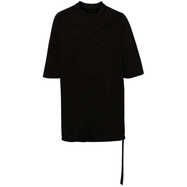 panelled cotton T-shirt