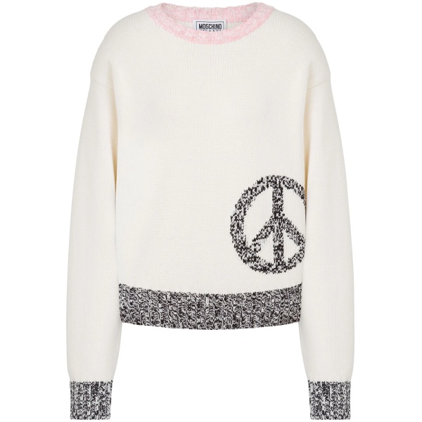 Peace intarsia jumper