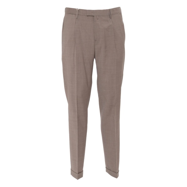pleated cuffed trousers