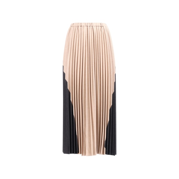 pleated midi skirt