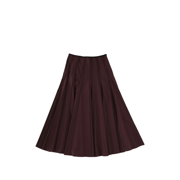 pleated midi skirt