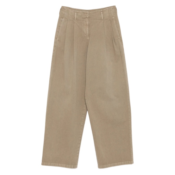 pleated wide-leg trousers
