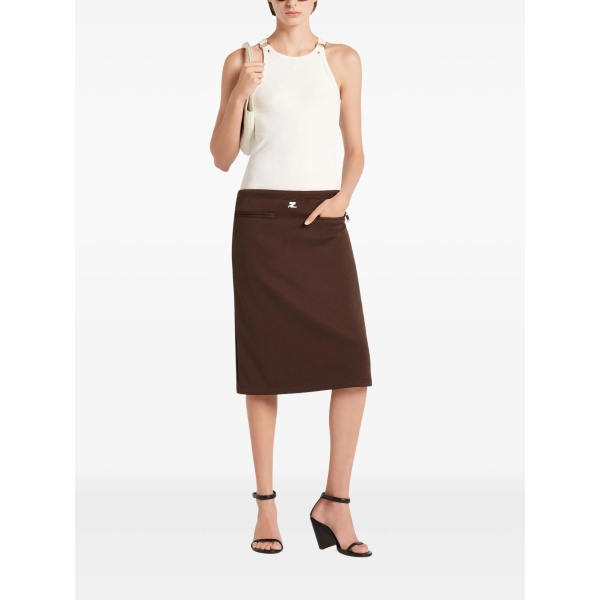 pocketed pencil skirt