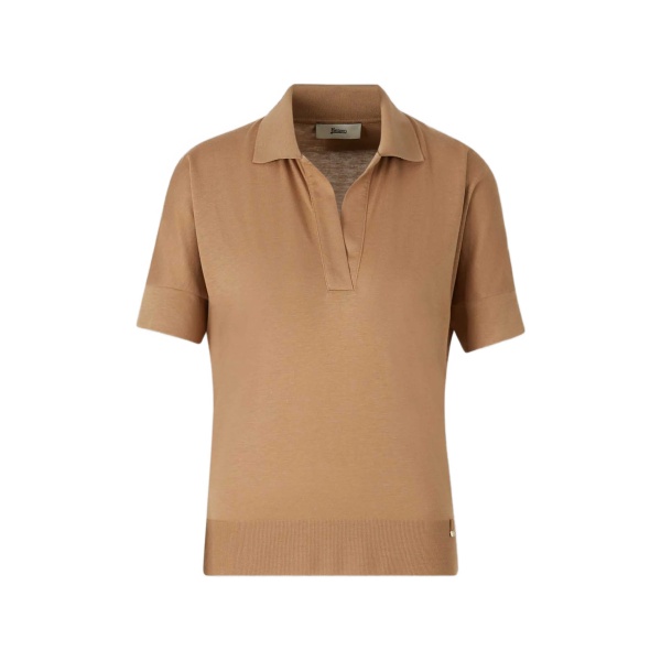 polo-collar top