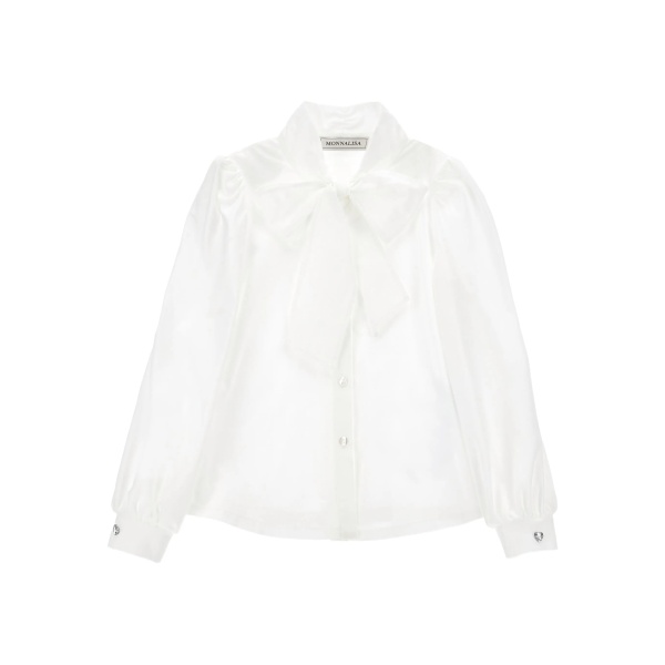 puff-sleeve blouse