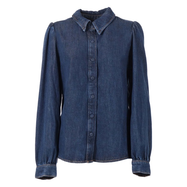 puff-sleeve shirt