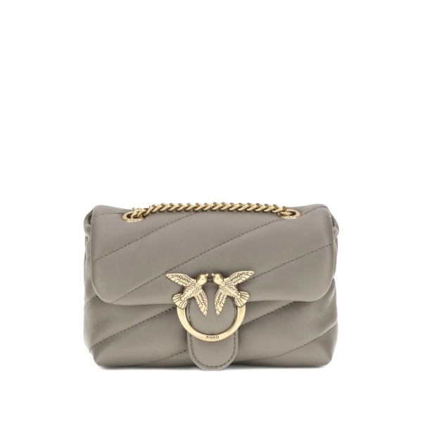 quilted birds shoulder bag