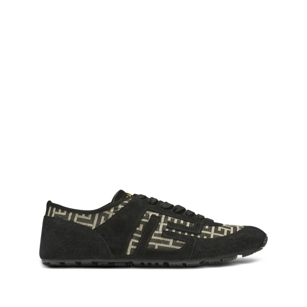 Racer monogram-jacquard sneakers