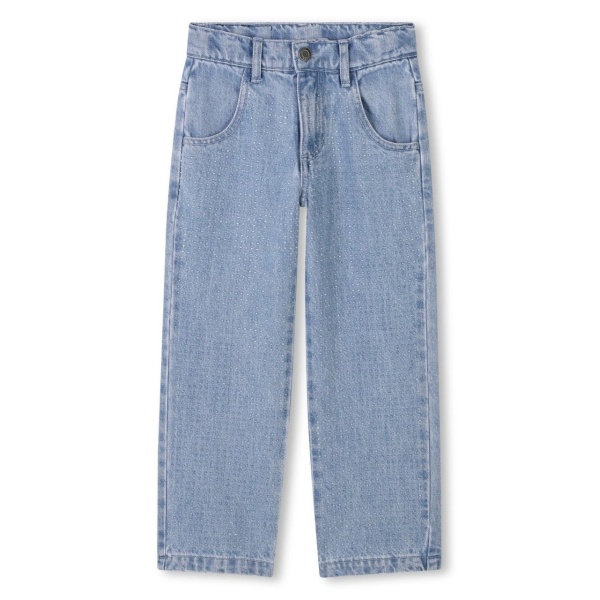 rhinestone-embellished jeans