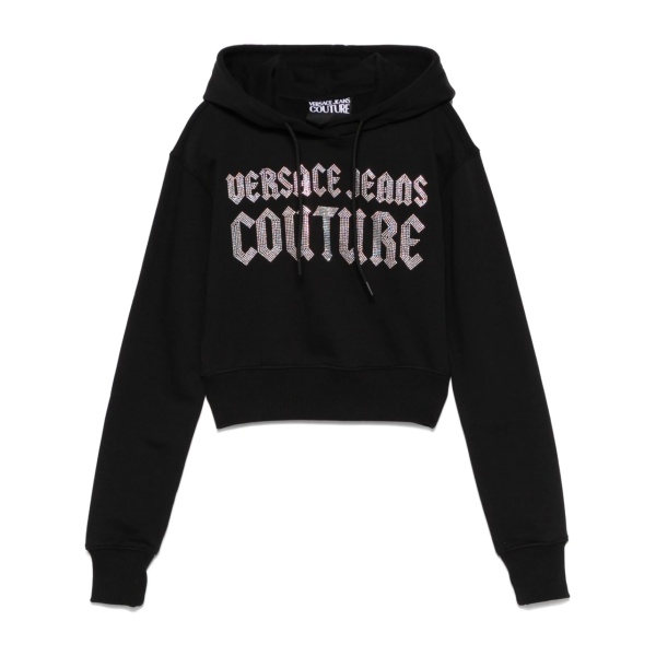 rhinestone-logo hoodie