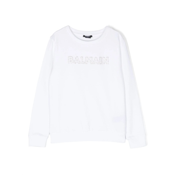 rhinestone-logo sweatshirt