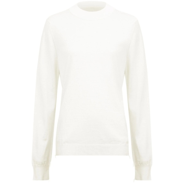 ribbed-edge wool sweater