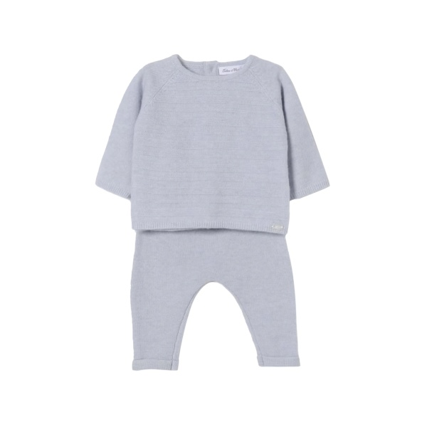 ribbed-knit trouser set