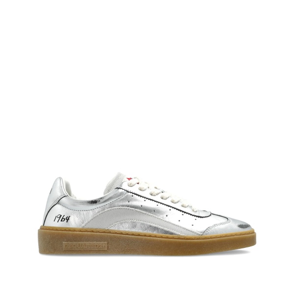 Rider metallic leather sneakers